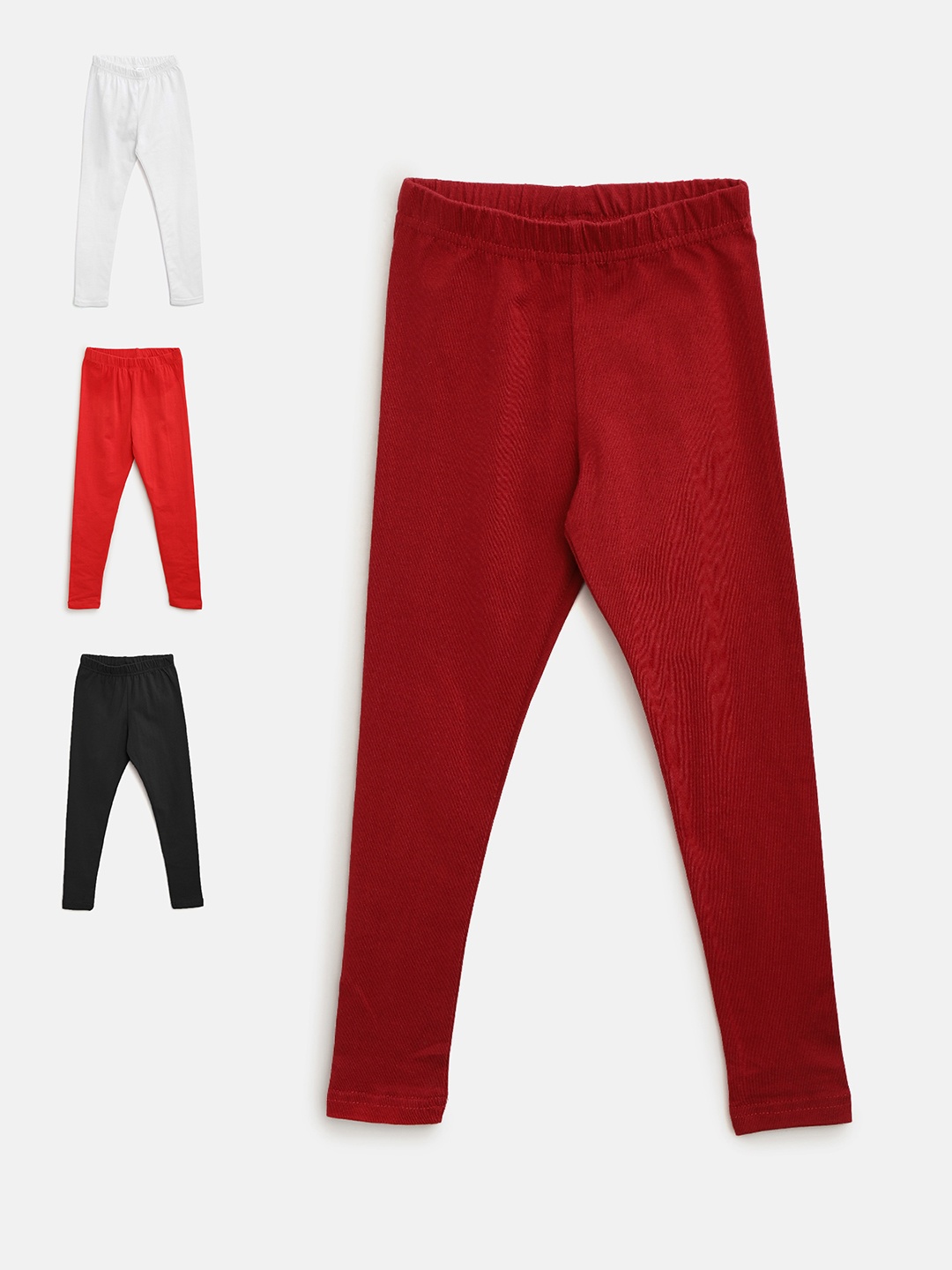 

Naughty Ninos Girls Pack of 4 Assorted Ankle-Length Leggings