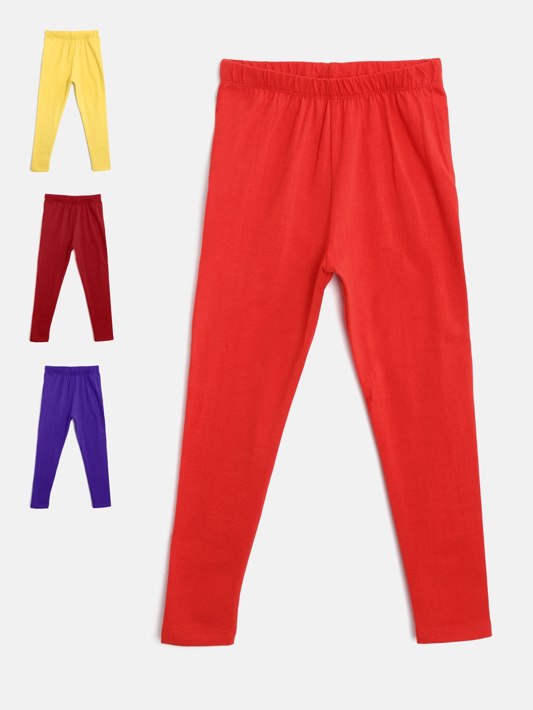

Naughty Ninos Girls Pack of 4 Assorted Ankle-Length Leggings
