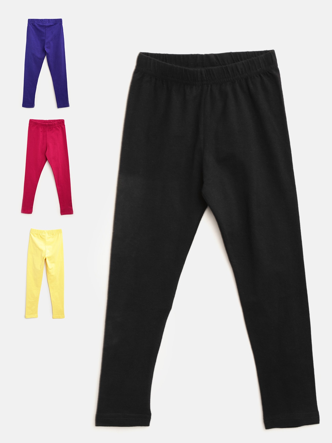 

Naughty Ninos Girls Pack of 4 Assorted Ankle-Length Leggings