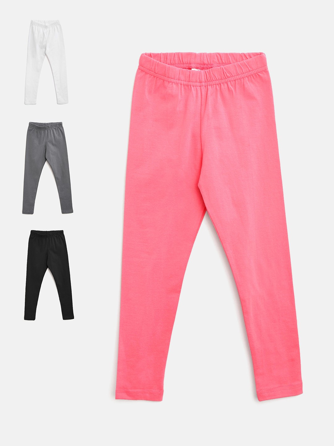 

Naughty Ninos Girls Pack of 4 Assorted Ankle-Length Leggings
