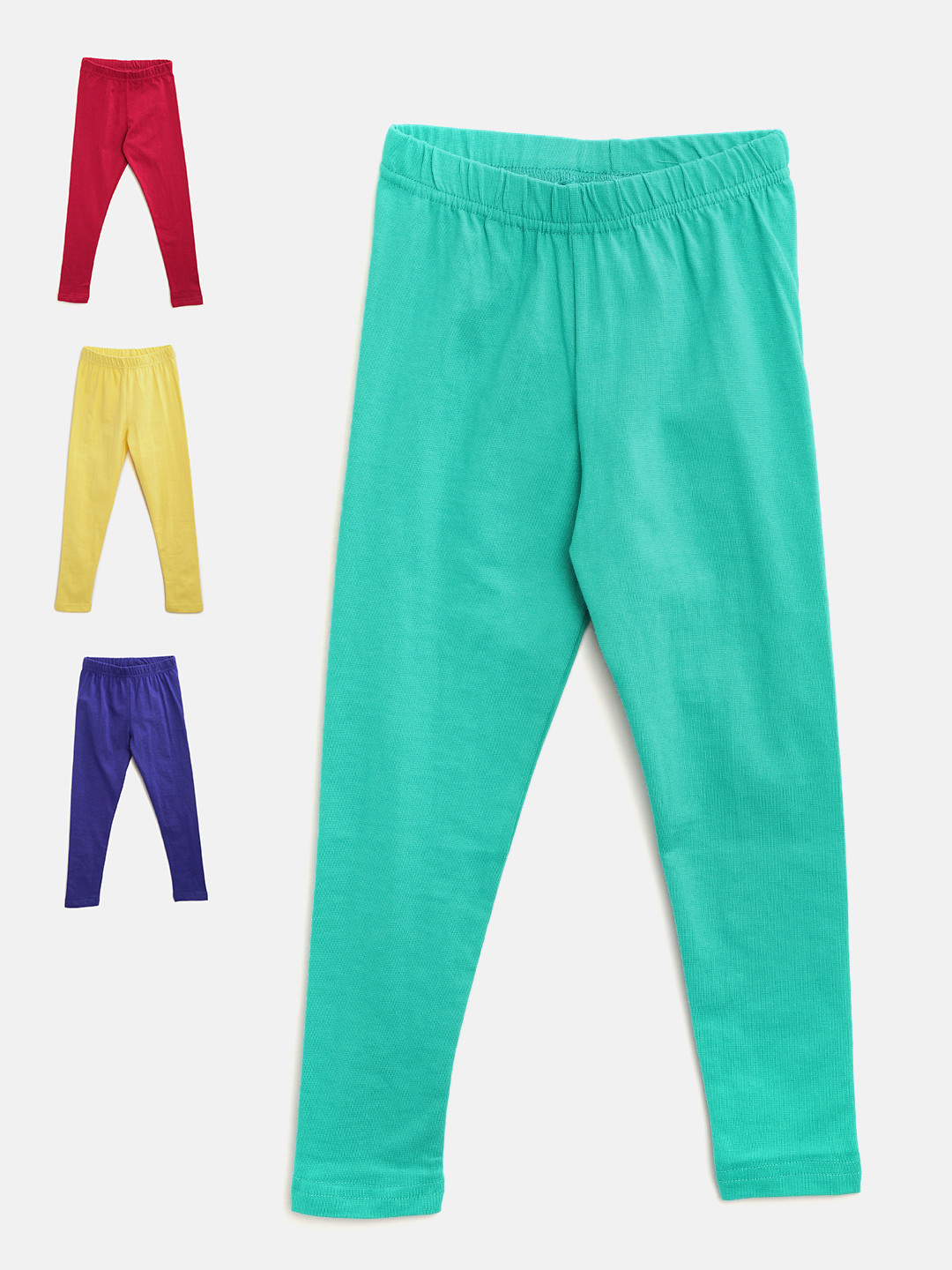 

Naughty Ninos Girls Pack of 4 Assorted Ankle-Length Leggings