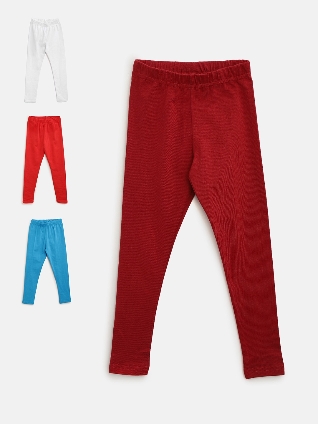 

Naughty Ninos Girls Pack of 4 Assorted Ankle-Length Leggings
