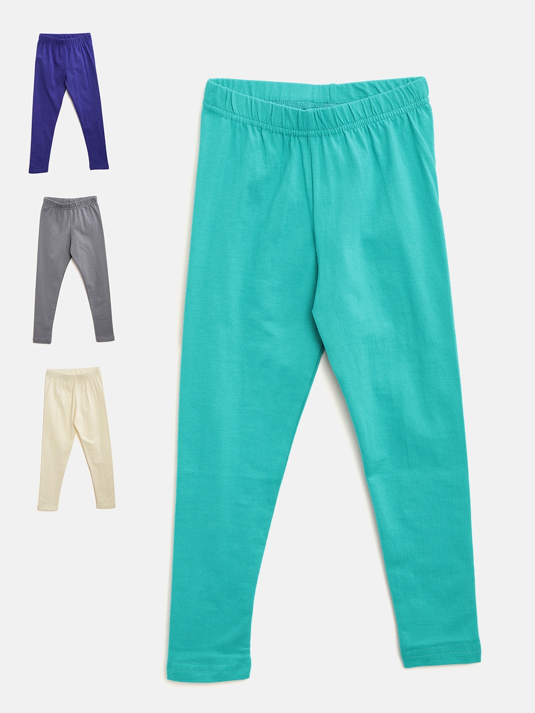 

Naughty Ninos Girls Pack of 4 Assorted Ankle-Length Leggings