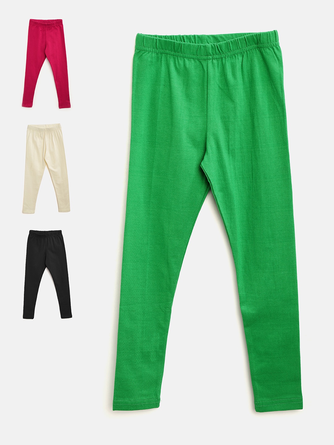 

Naughty Ninos Girls Pack of 4 Assorted Ankle-Length Leggings