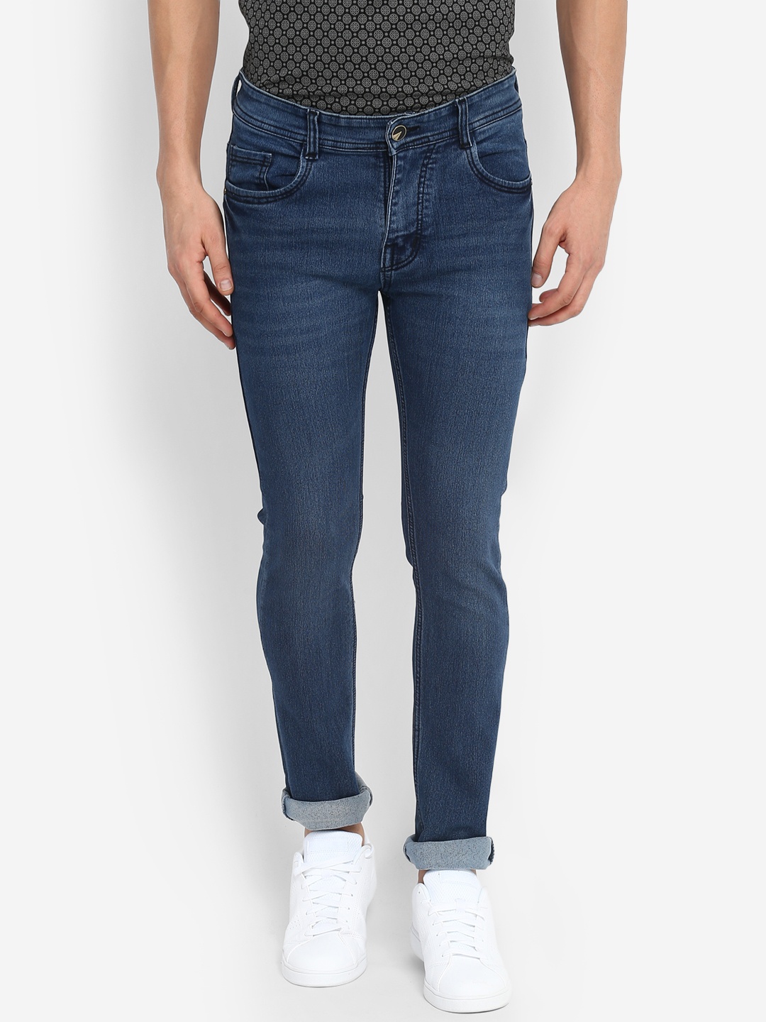 

Routeen Men Blue Slim Fit Mid-Rise Clean Look Stretchable Jeans