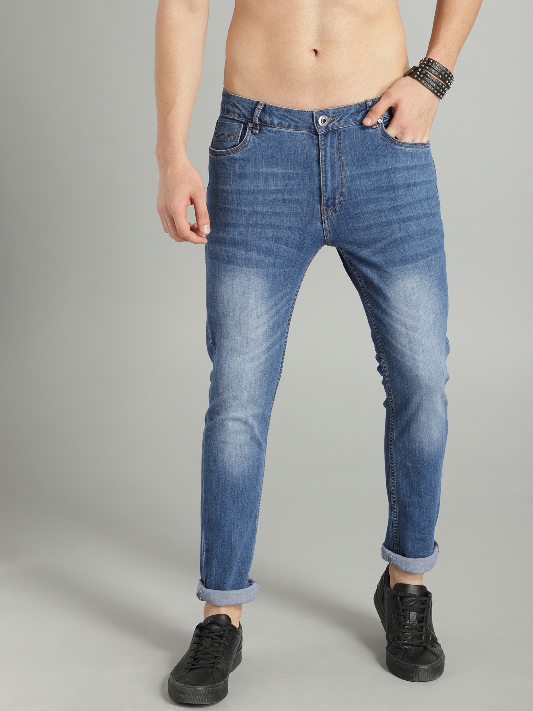 

Roadster Men Blue Skinny Fit Mid-Rise Clean Look Stretchable Jeans