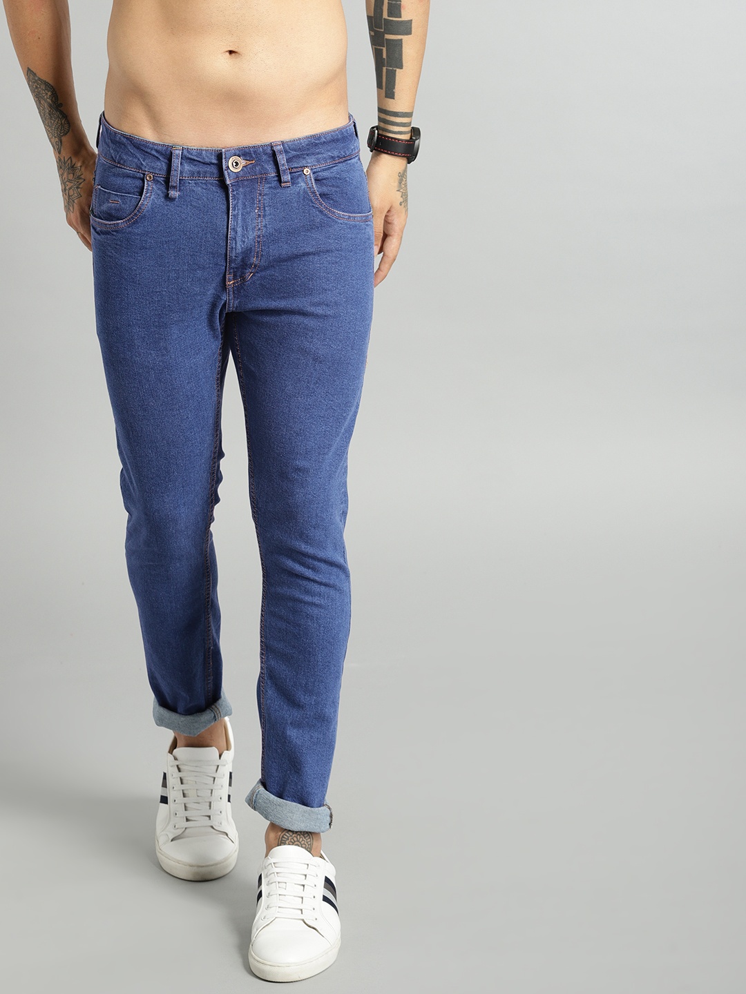 

Roadster Men Blue Skinny Fit Mid-Rise Clean Look Stretchable Jeans
