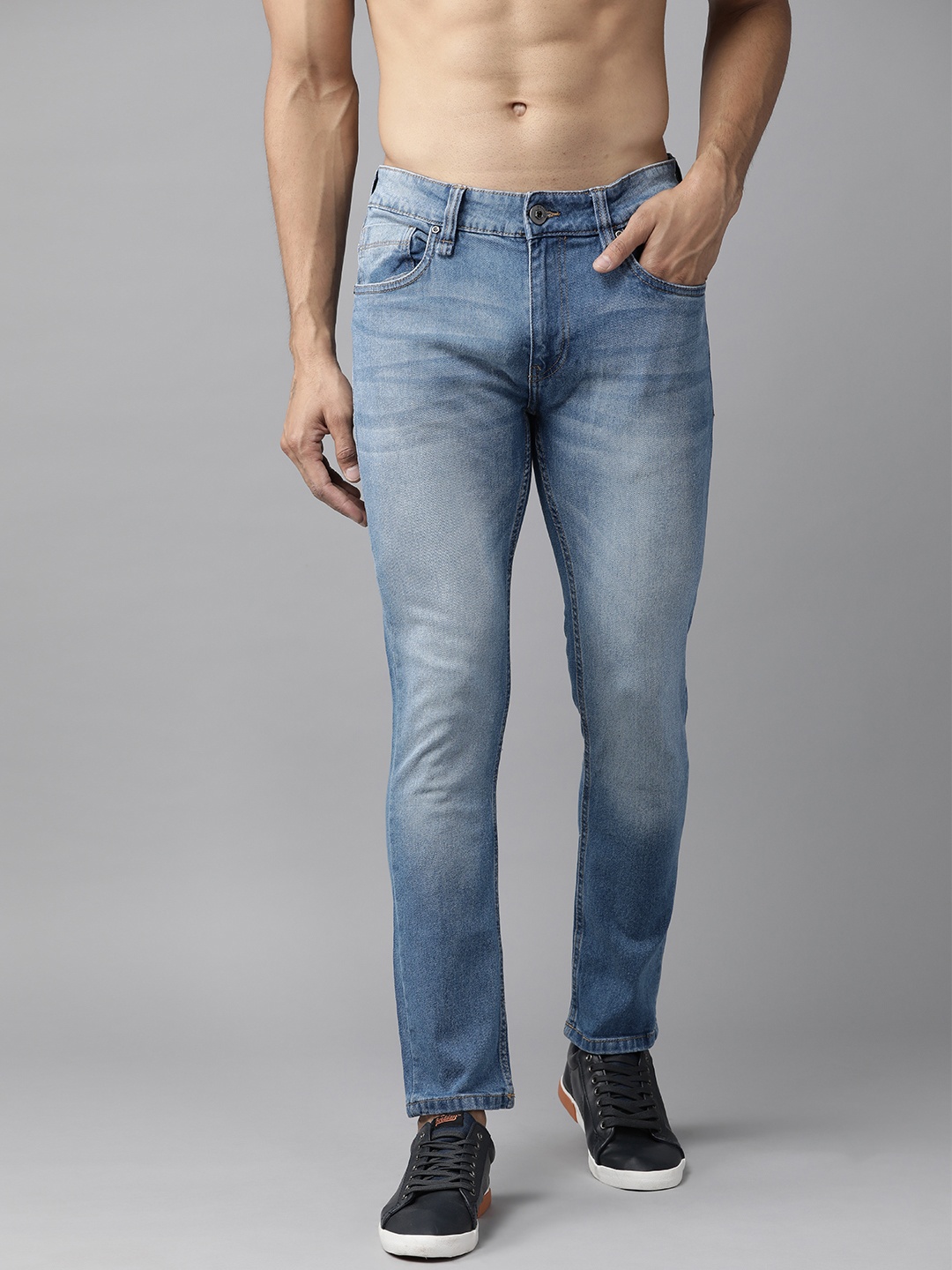 

Roadster Men Blue Skinny Fit Mid-Rise Clean Look Stretchable Jeans