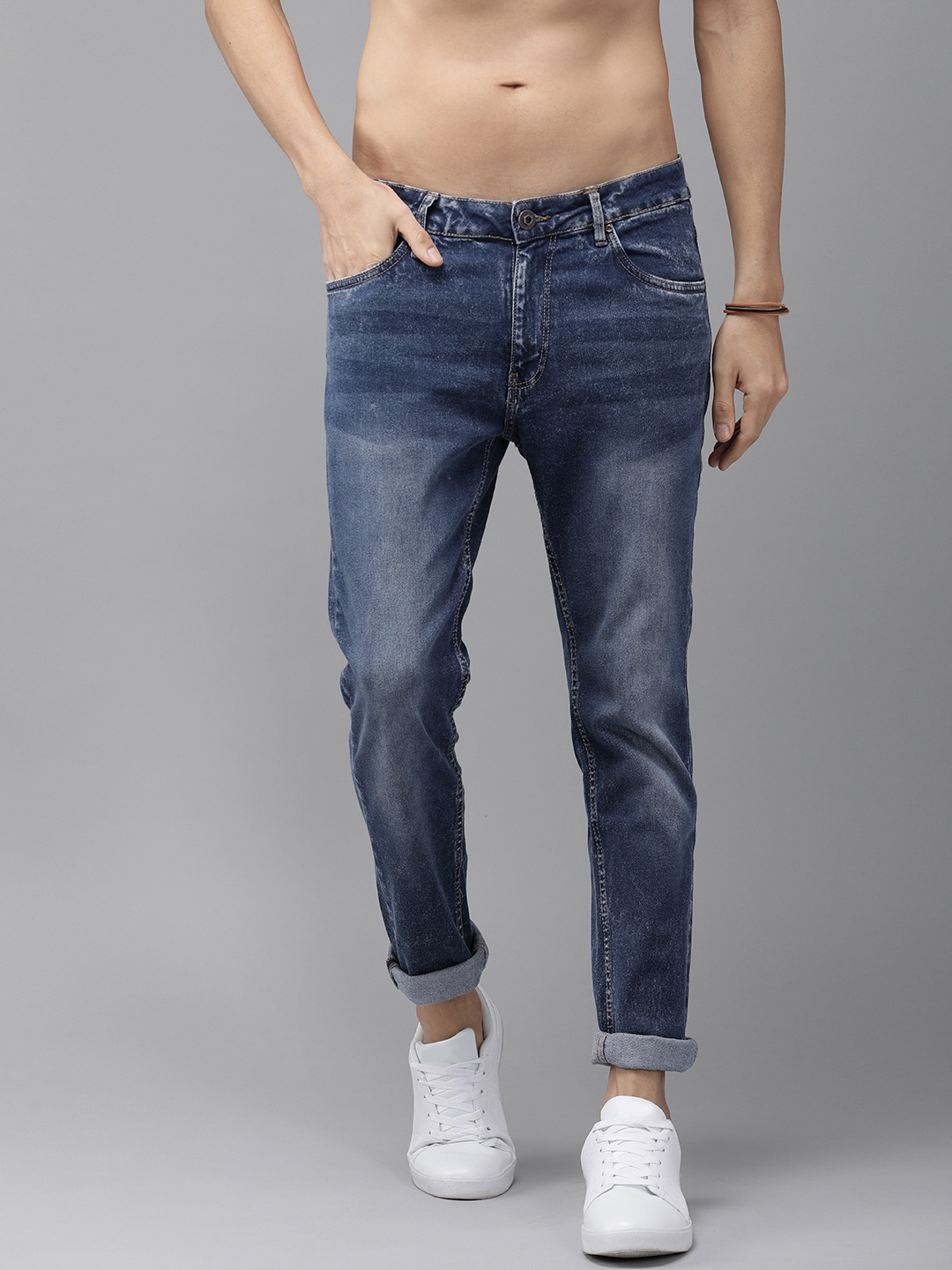 

Roadster Men Blue Skinny Fit Low-Rise Clean Look Stretchable Jeans