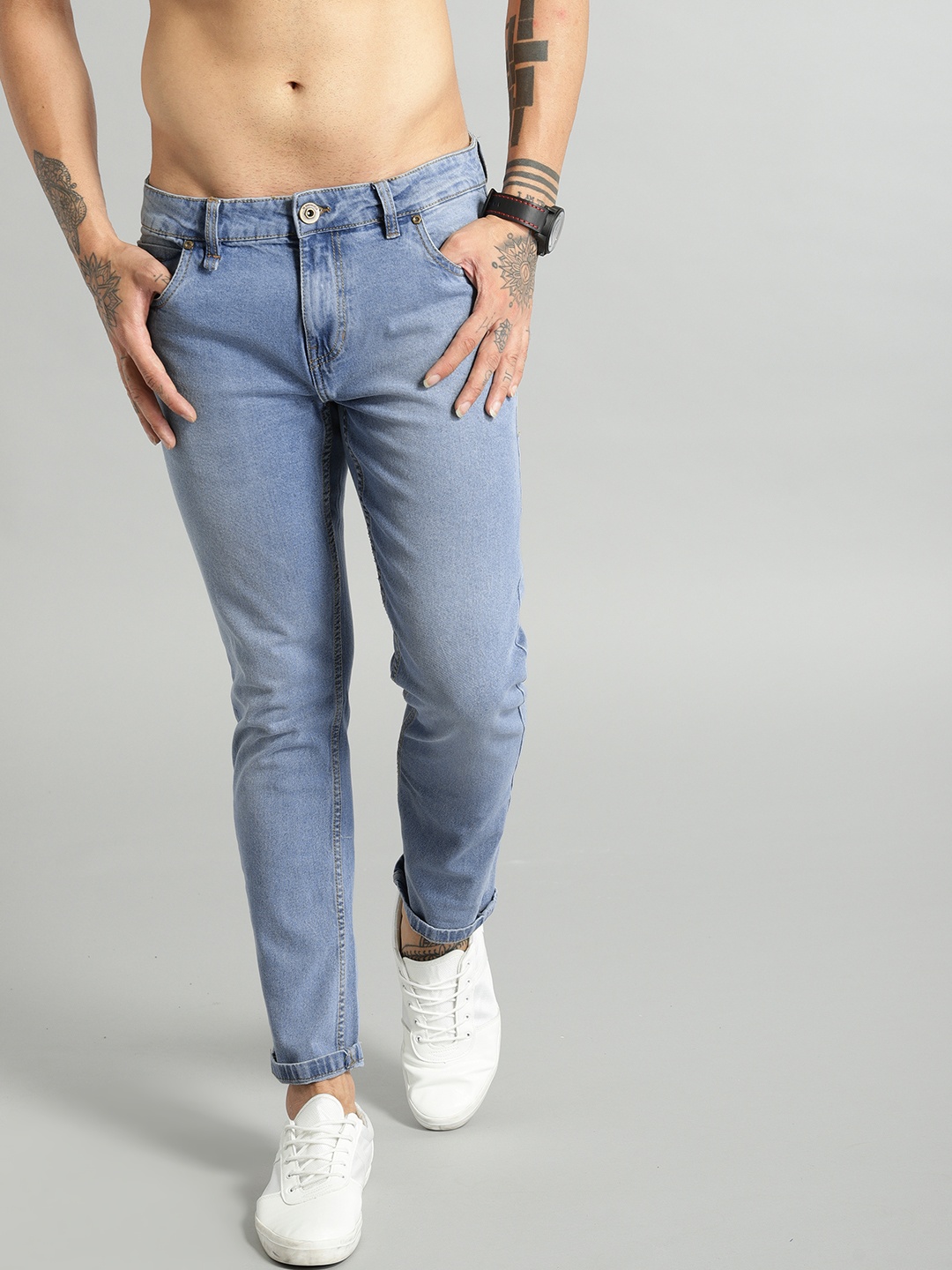 

Roadster Men Blue Skinny Fit Mid-Rise Clean Look Stretchable Jeans