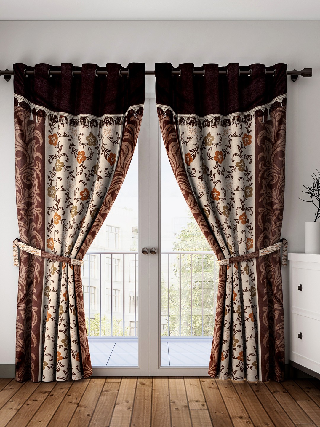 

Fashion String Set of 2 Brown Door Curtains