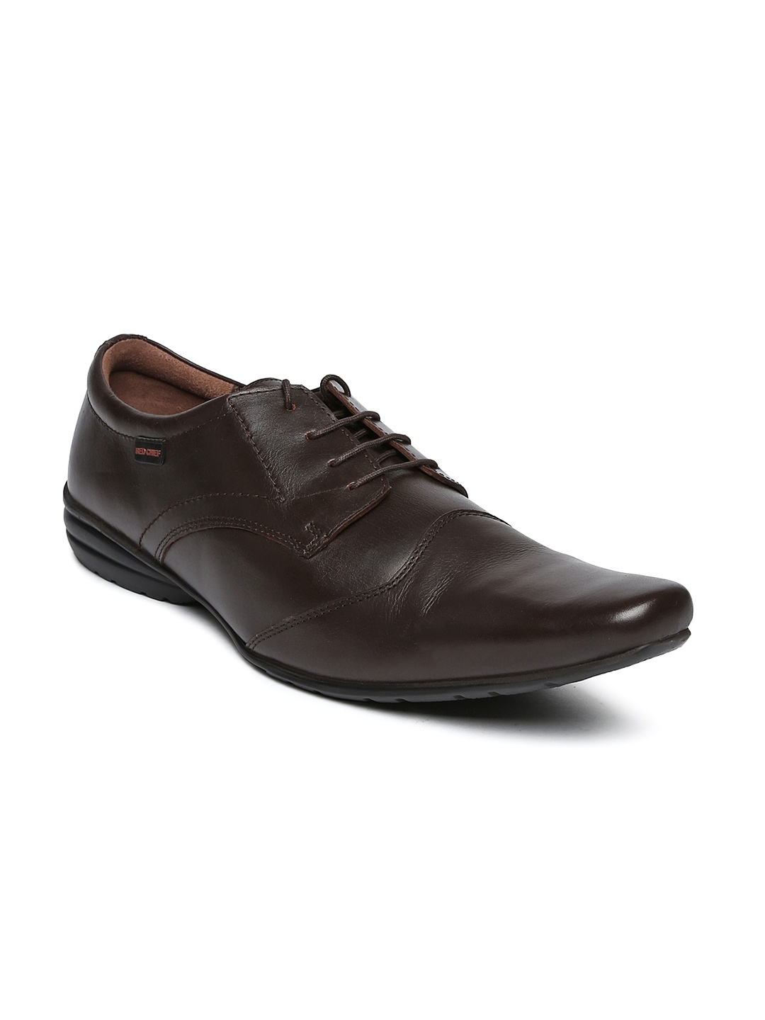 

Red Chief Men Brown Leather Derby Formal Shoes