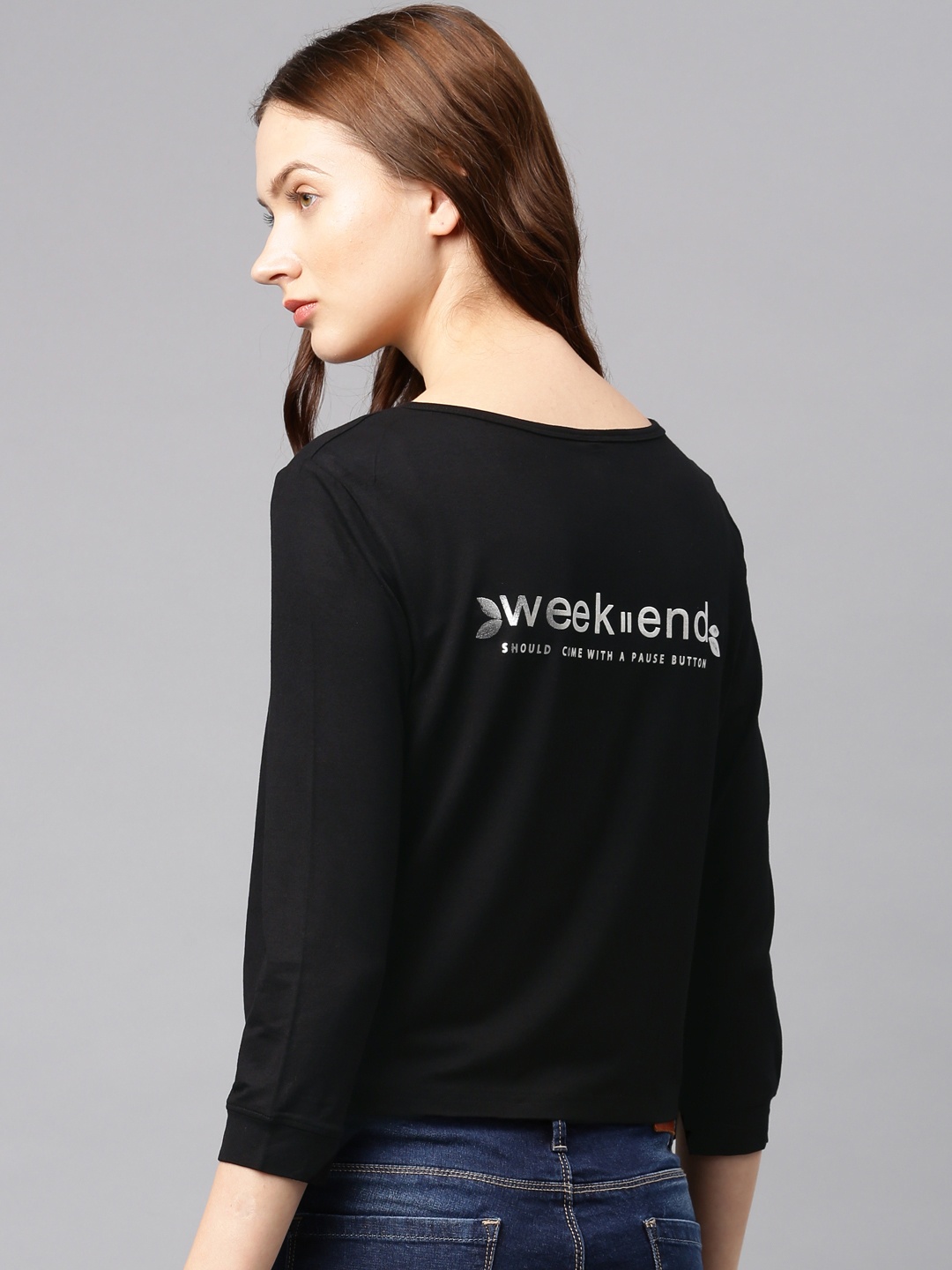 

Espresso Black Printed Button Shrug