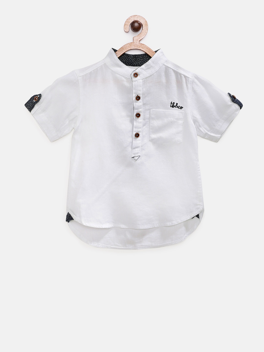 

TONYBOY Boys White Regular Fit Solid Casual Shirt