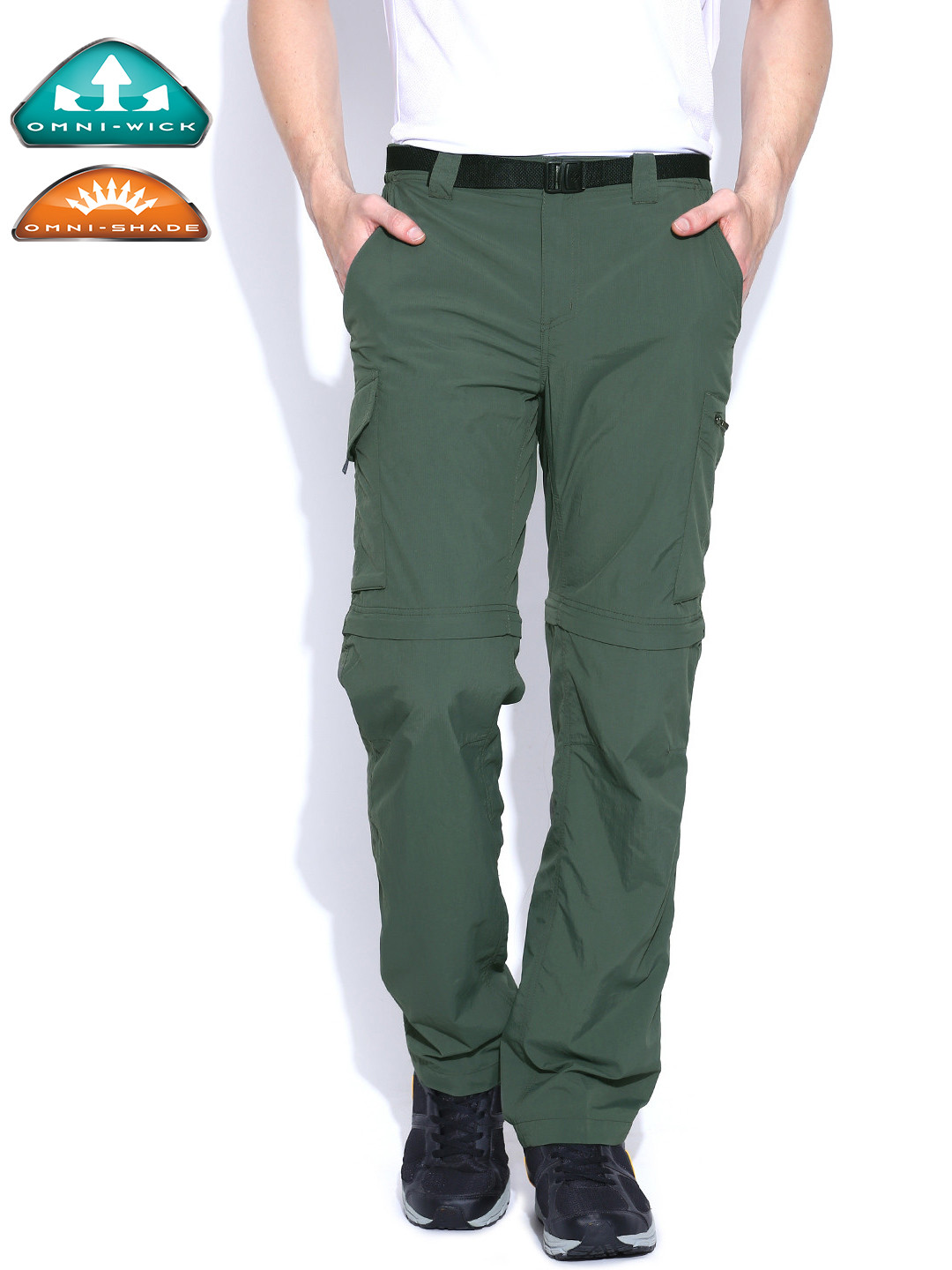 

Columbia Olive Green Sliver Ridge Omni Heat Infinity Hiking Track Pants cum Shorts