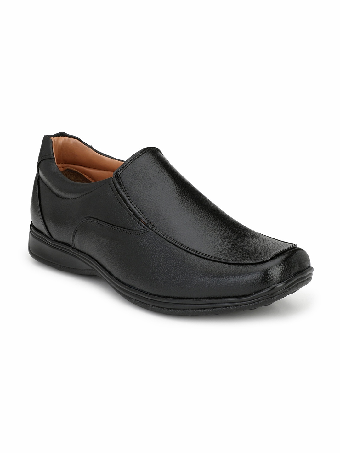 

Guava Men Black Formal Slip-Ons