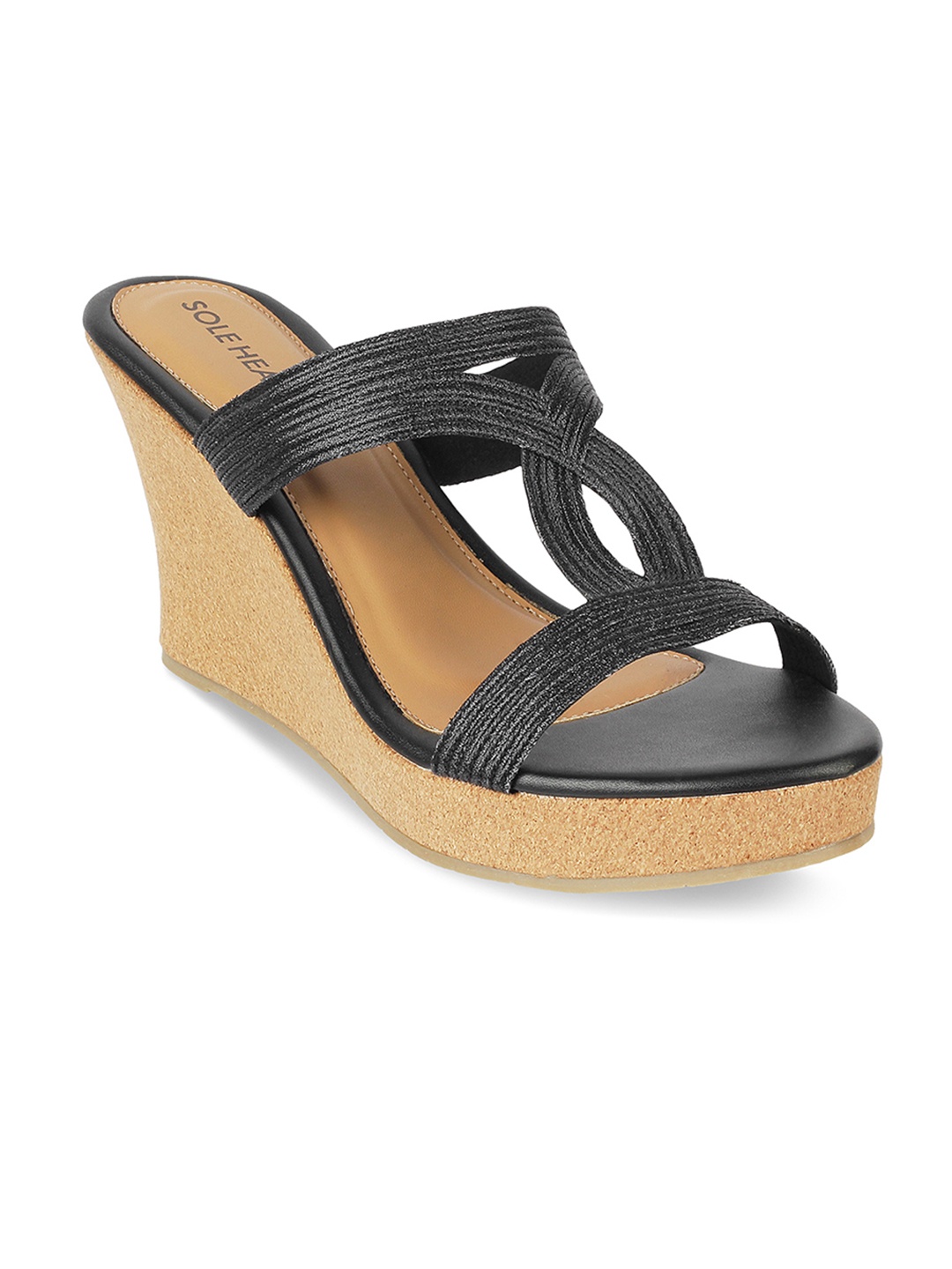 

SOLE HEAD Women Black Solid Sandals