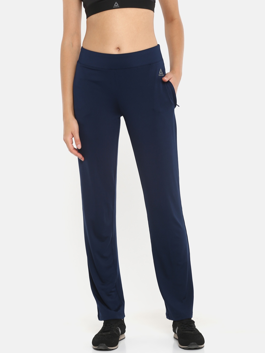 

Reebok Women Navy Blue Solid R Craft Train Track Pants