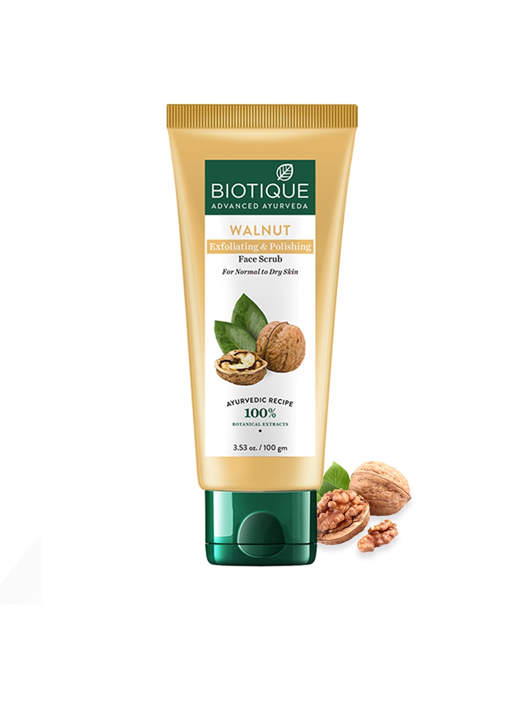 

Biotique Walnut Exfoliating & Polishing Face Scrub with Neem & Sandalwod - 100 g, Yellow