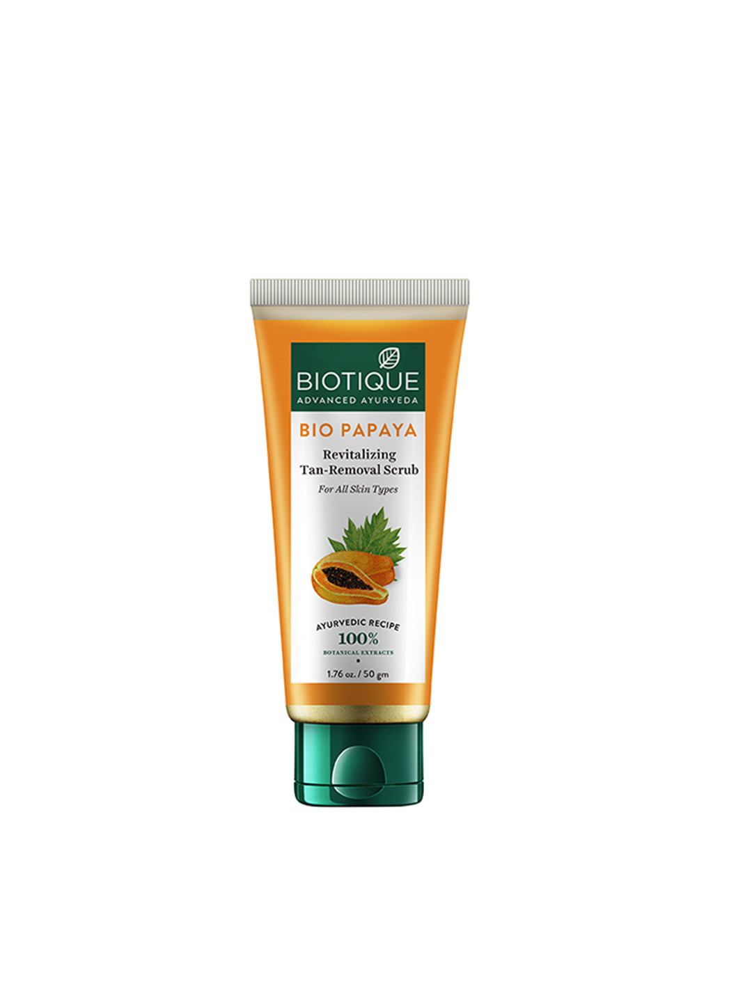 

Biotique Unisex Papaya Revitalizing Tan Removal Scrub 50 g, Beige