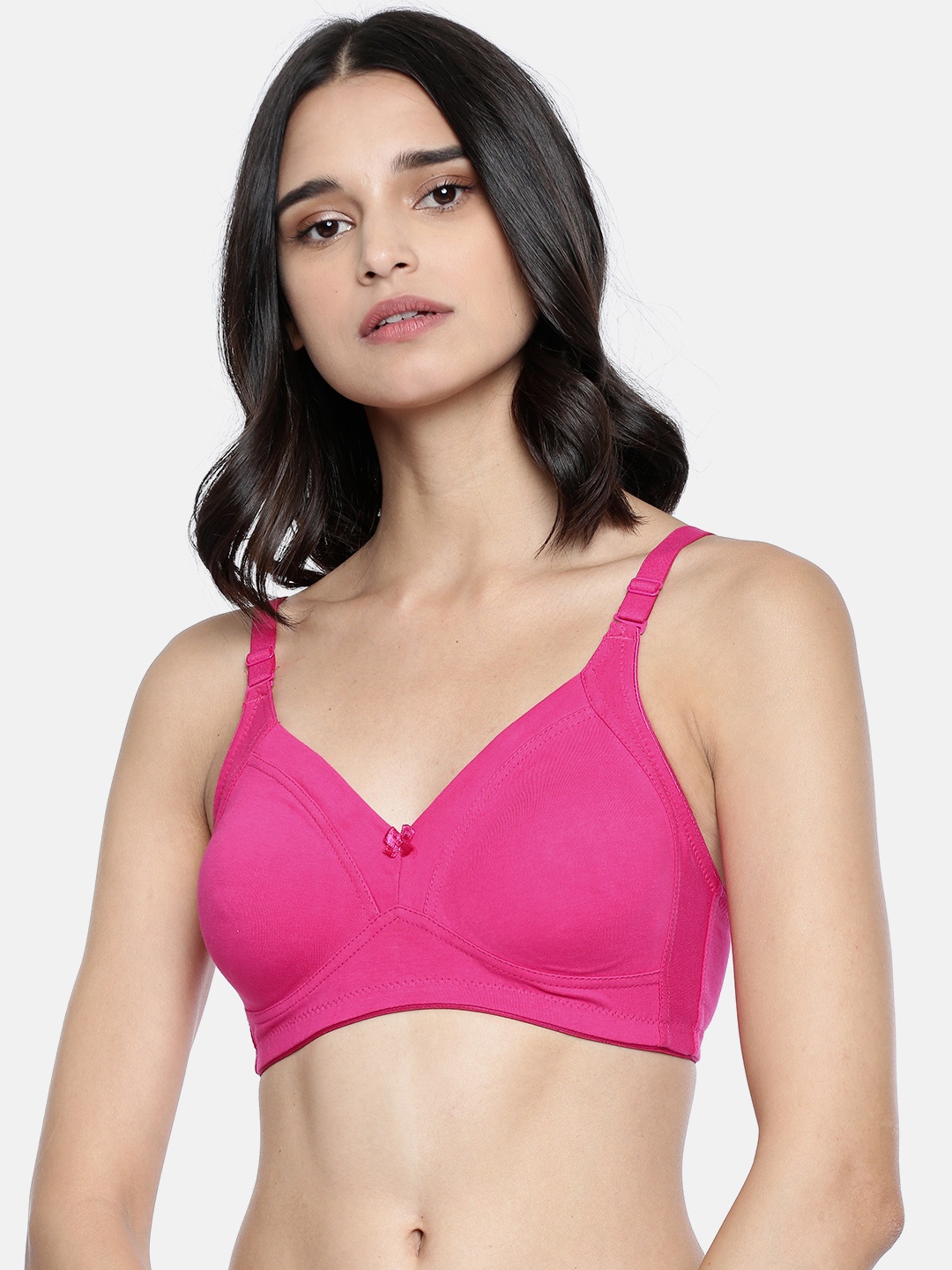 

Lady Love Fuchsia Pink Solid Non-wired Non-Padded Everyday Bra LLBR8075