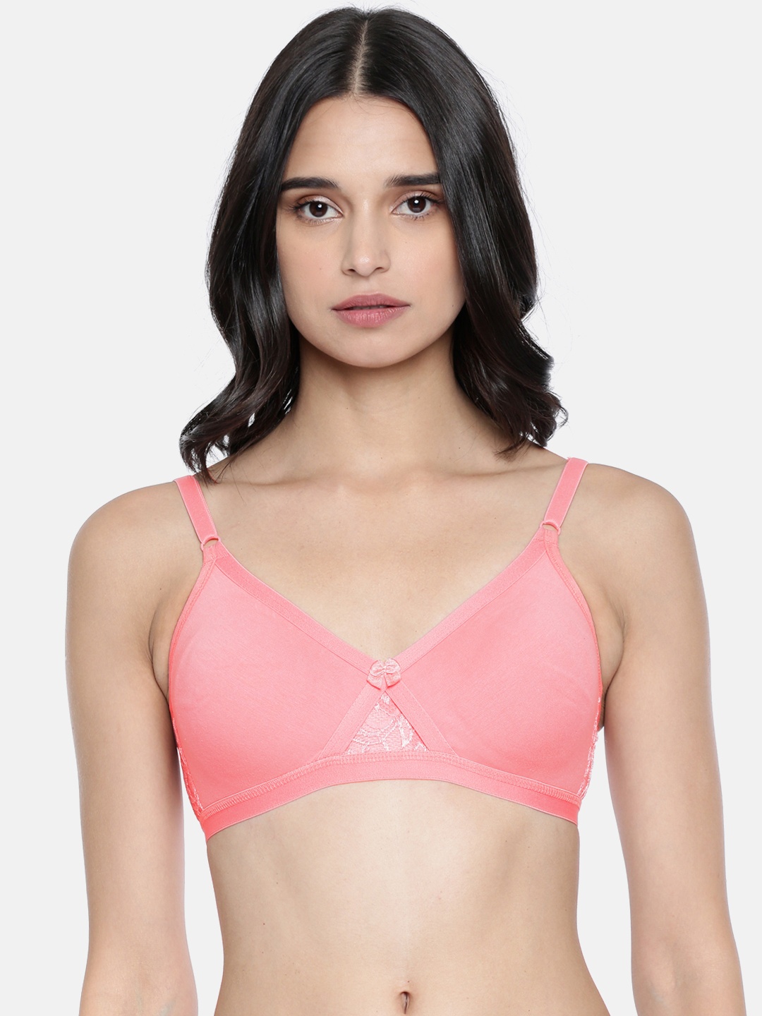 

Lady Love Peach Self Design Non-Wired Non Padded Everyday Bra LLBR1015