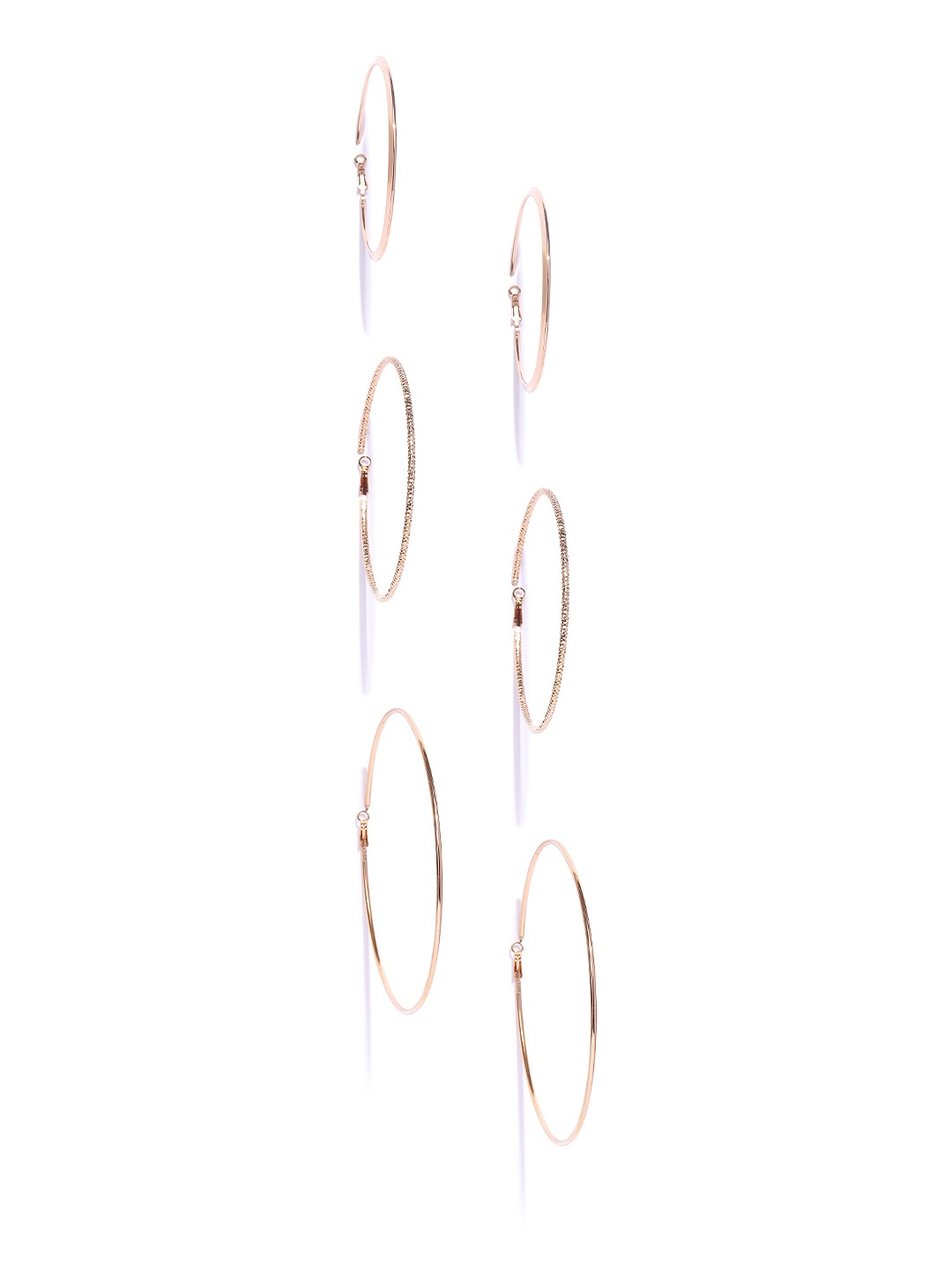 

Sepia Set of 3 Gold-Plated Hoop Earrings