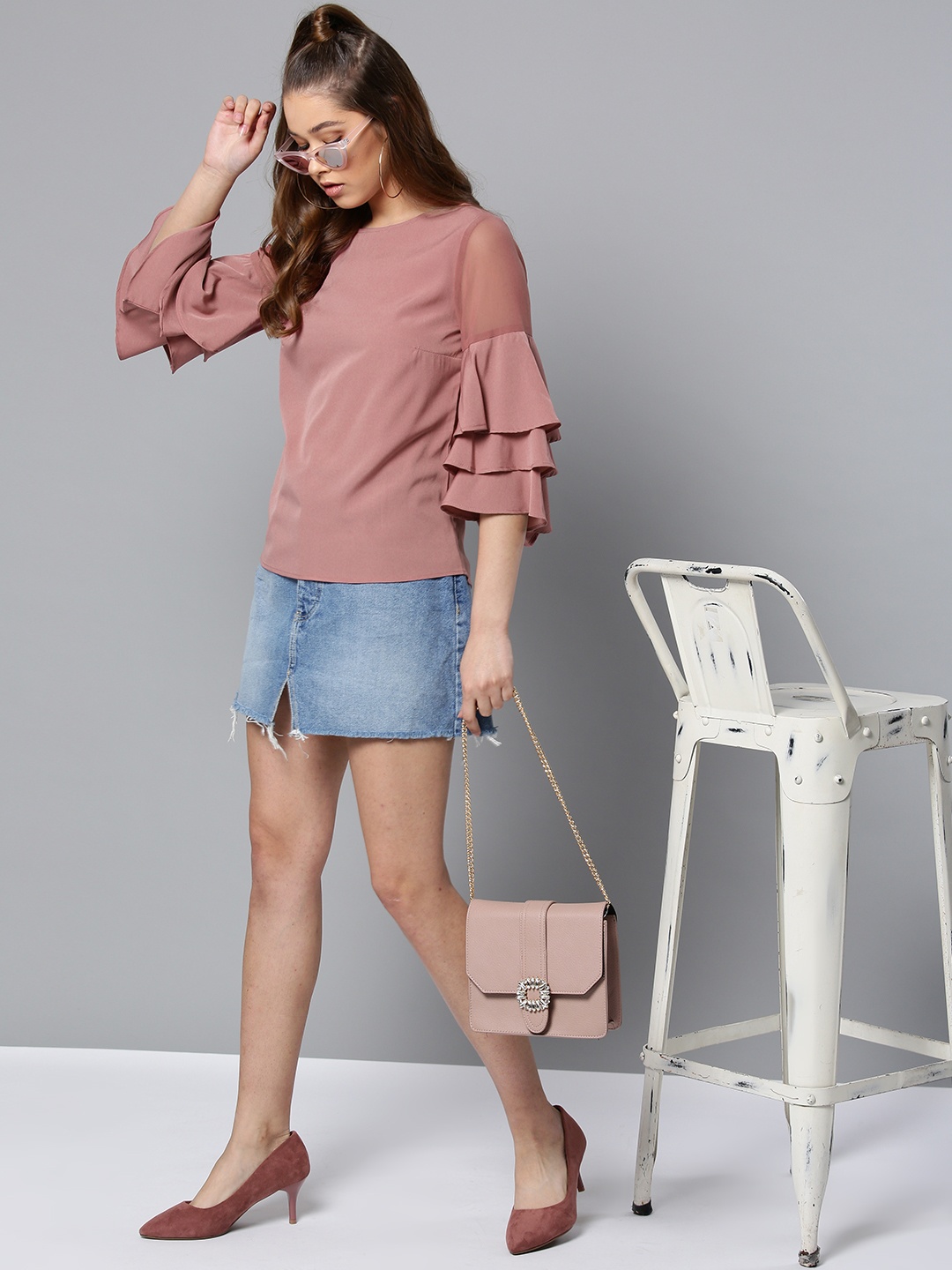 

Harpa Women Dusty Pink Solid Top