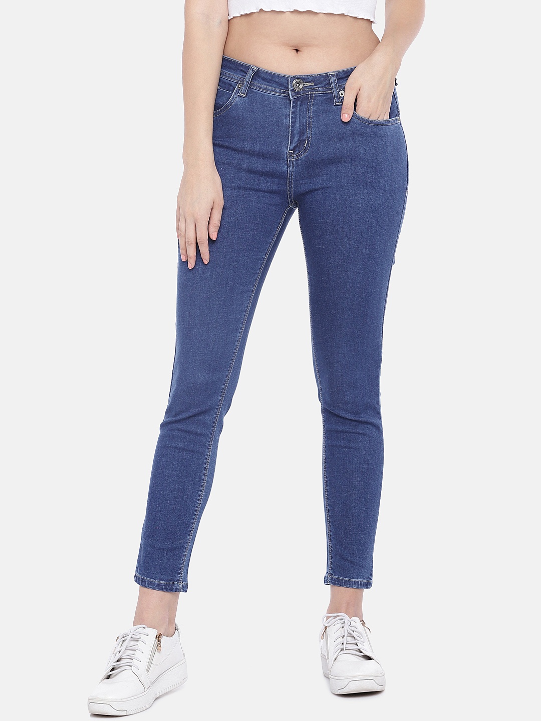 

Globus Women Blue Skinny Fit Mid-Rise Clean Look Stretchable Jeans