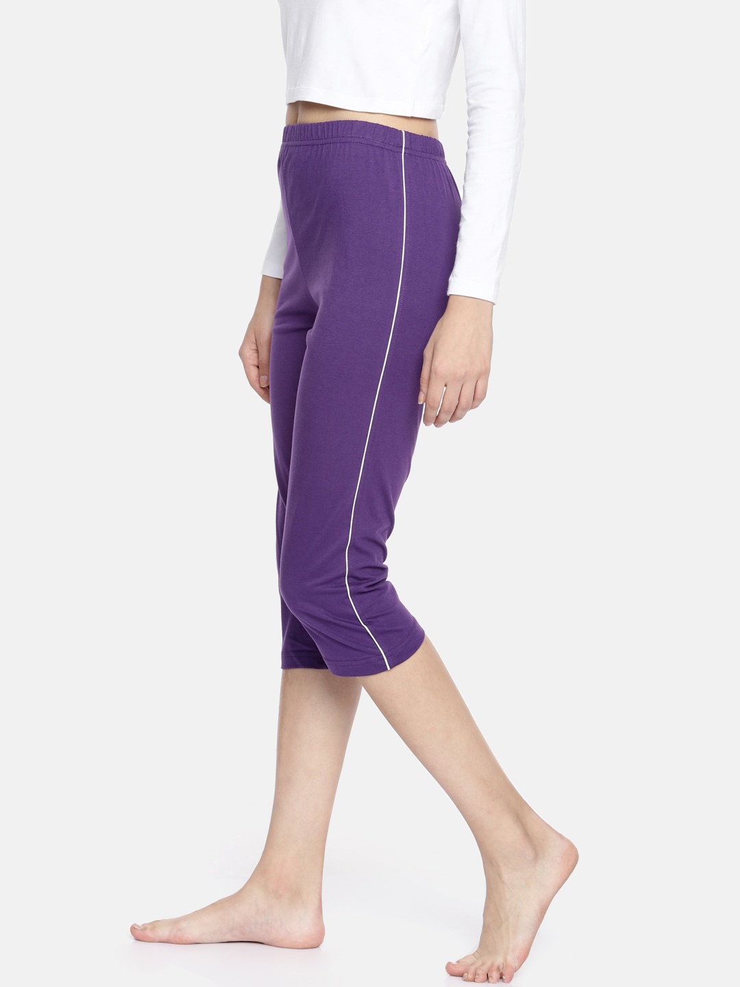 

Espresso Women Purple Solid Three-Fourth Lounge Pants ESP-4000-SC1