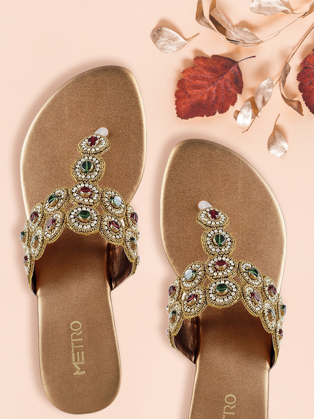 

Metro Women Gold-Toned Solid Heels