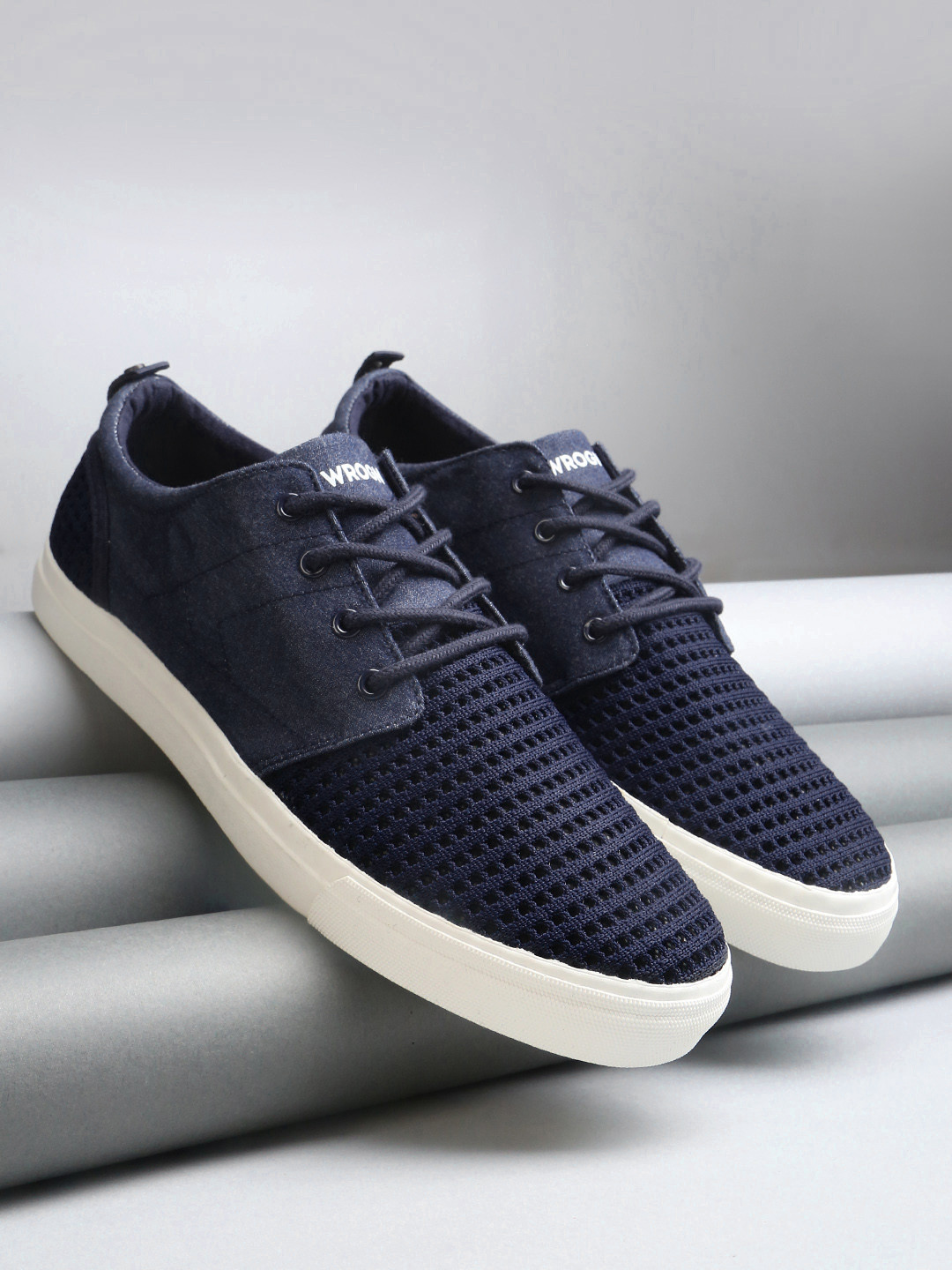 

WROGN Men Navy Blue Sneakers