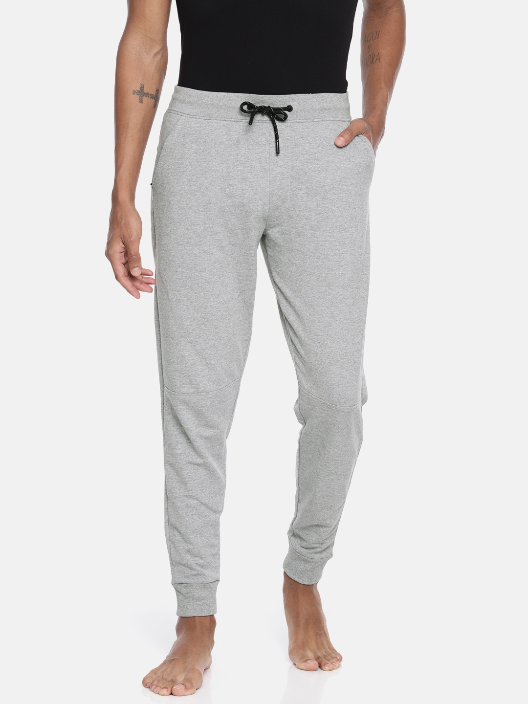 

Fruit of the Loom Men Grey Melange Solid Lounge Pants MKP06-A1S3