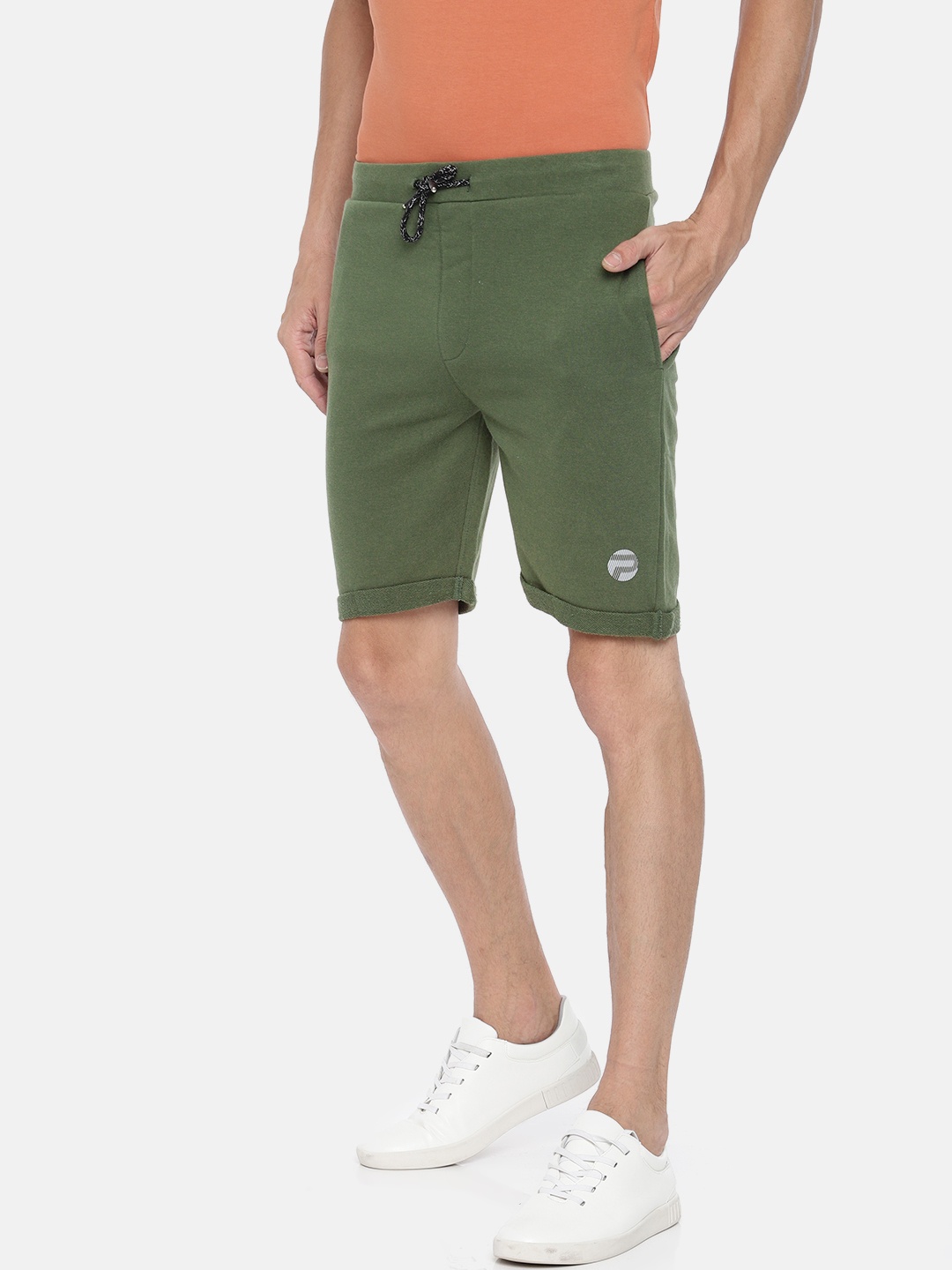 

Pepe Jeans Men Green Solid Shorts