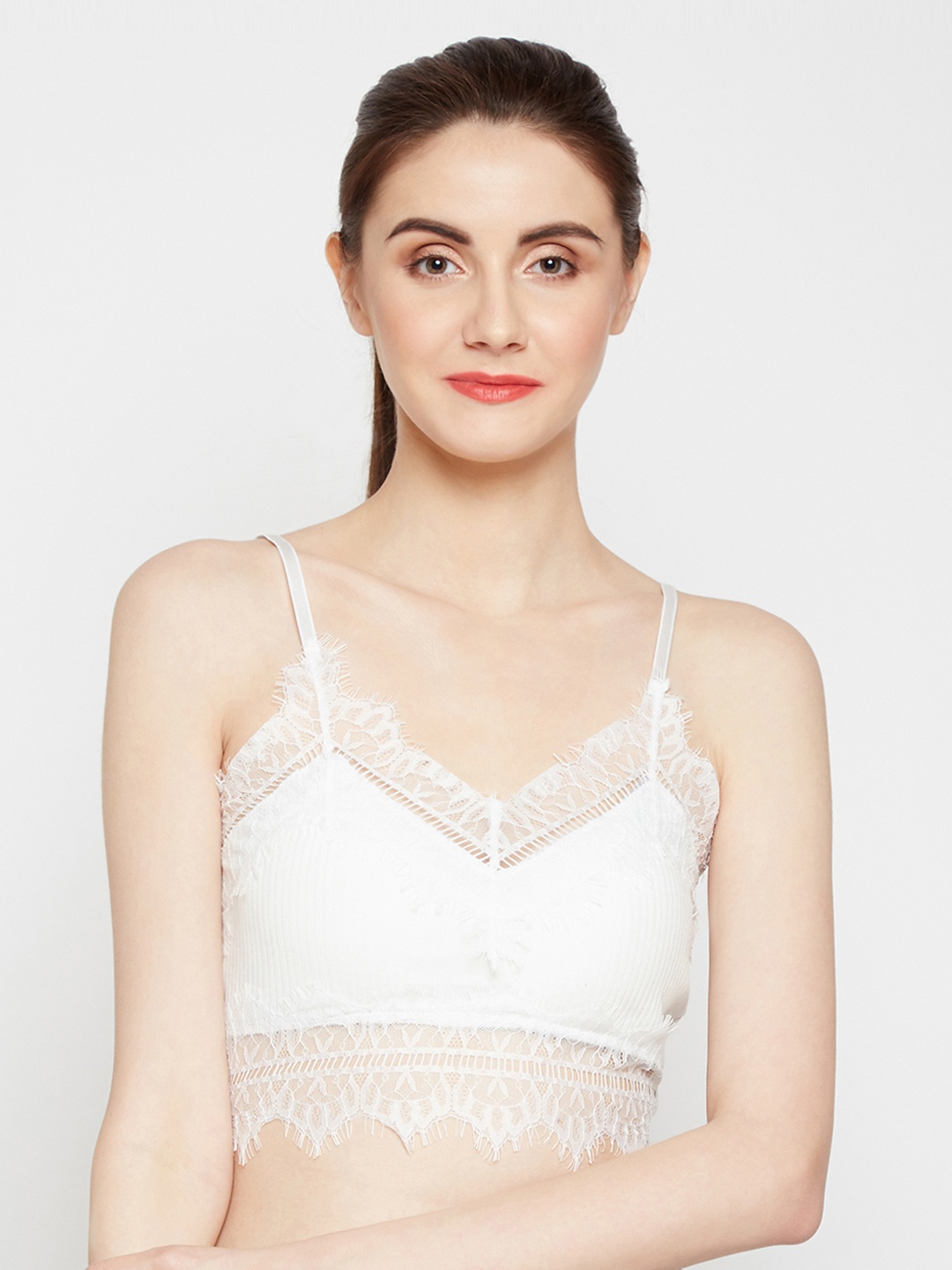 

Lebami White Lace Non-Wired Lightly Padded Bralette Bra 56135_White_36