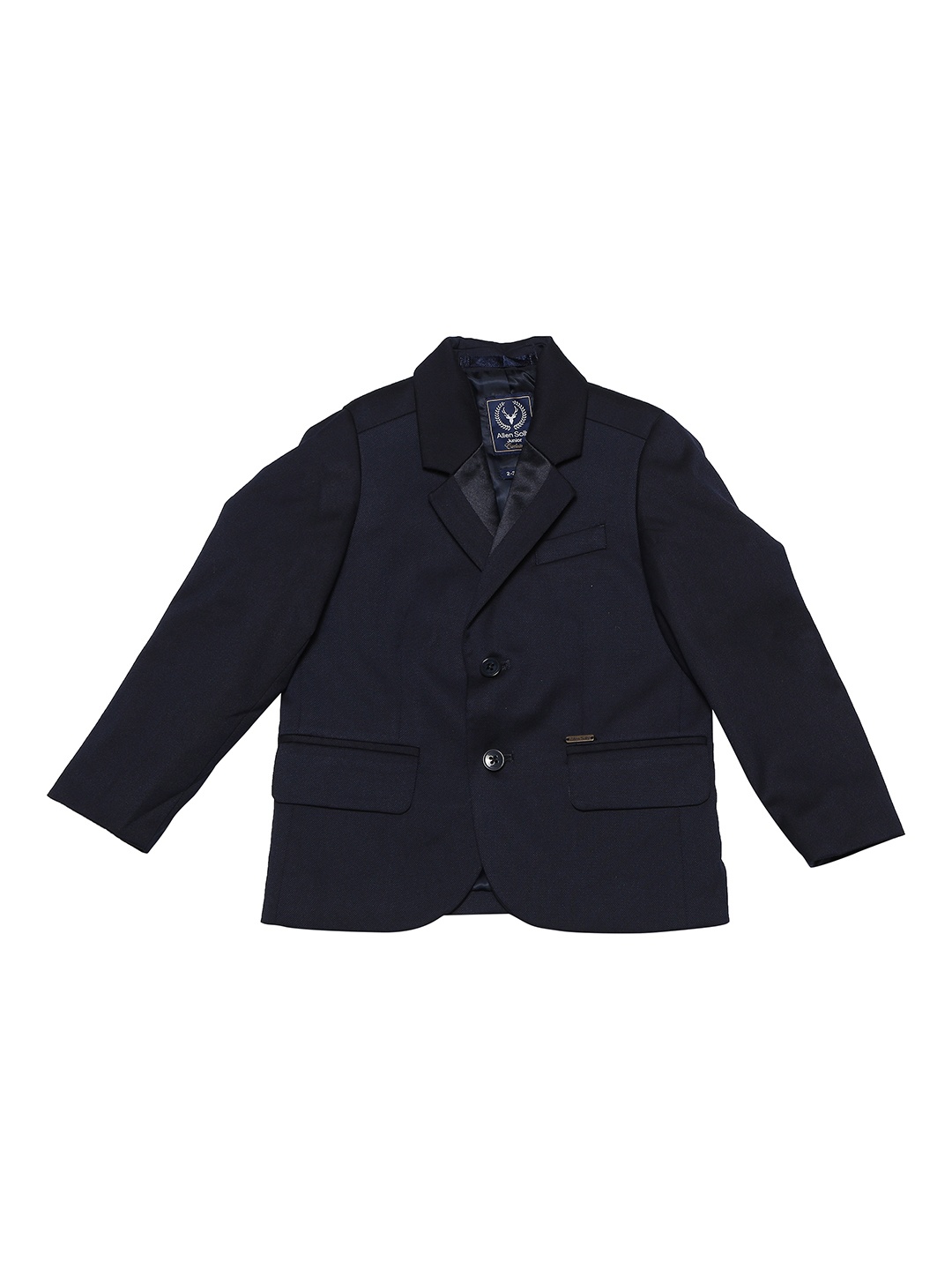 

Allen Solly Junior Boys Blue Solid Regular-Fit Single-Breasted Blazer