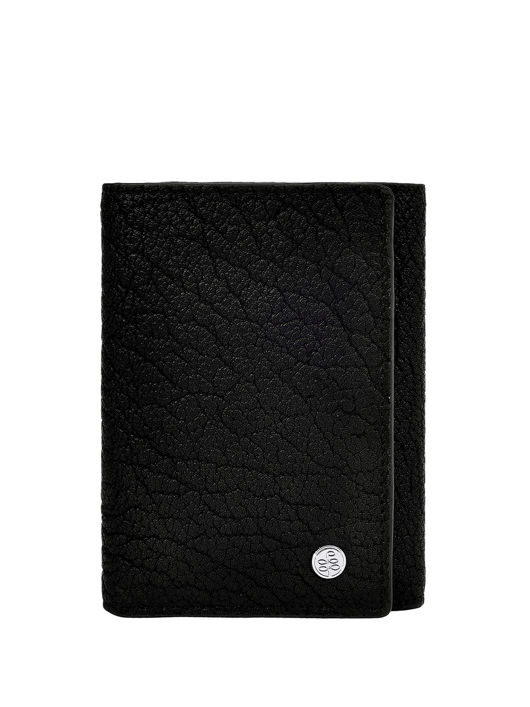 

Eske Men Black Solid Three Fold Wallet