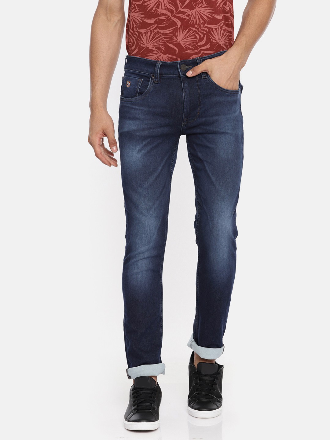 

U.S. Polo Assn. Denim Co. Men Blue Regallo Skinny Fit Mid-Rise Clean Look Jeans