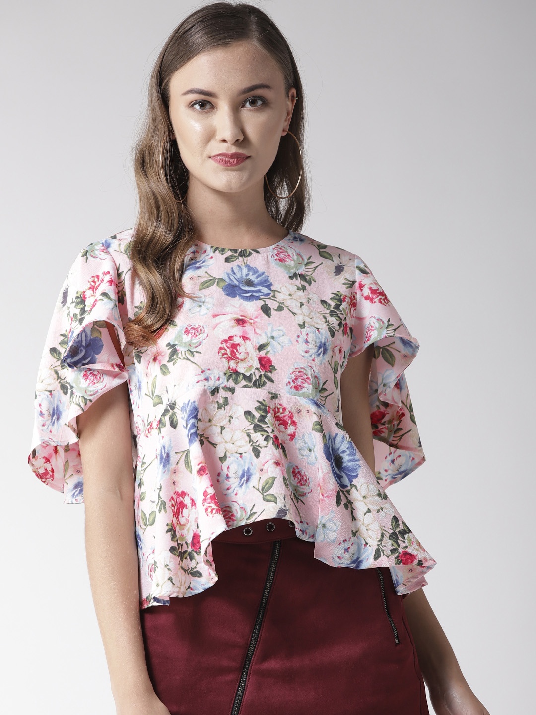 

Style Quotient Women Pink Floral Print Top