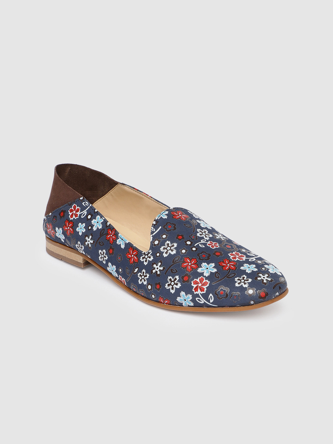 

Ruosh Women Blue Printed Leather Ballerinas