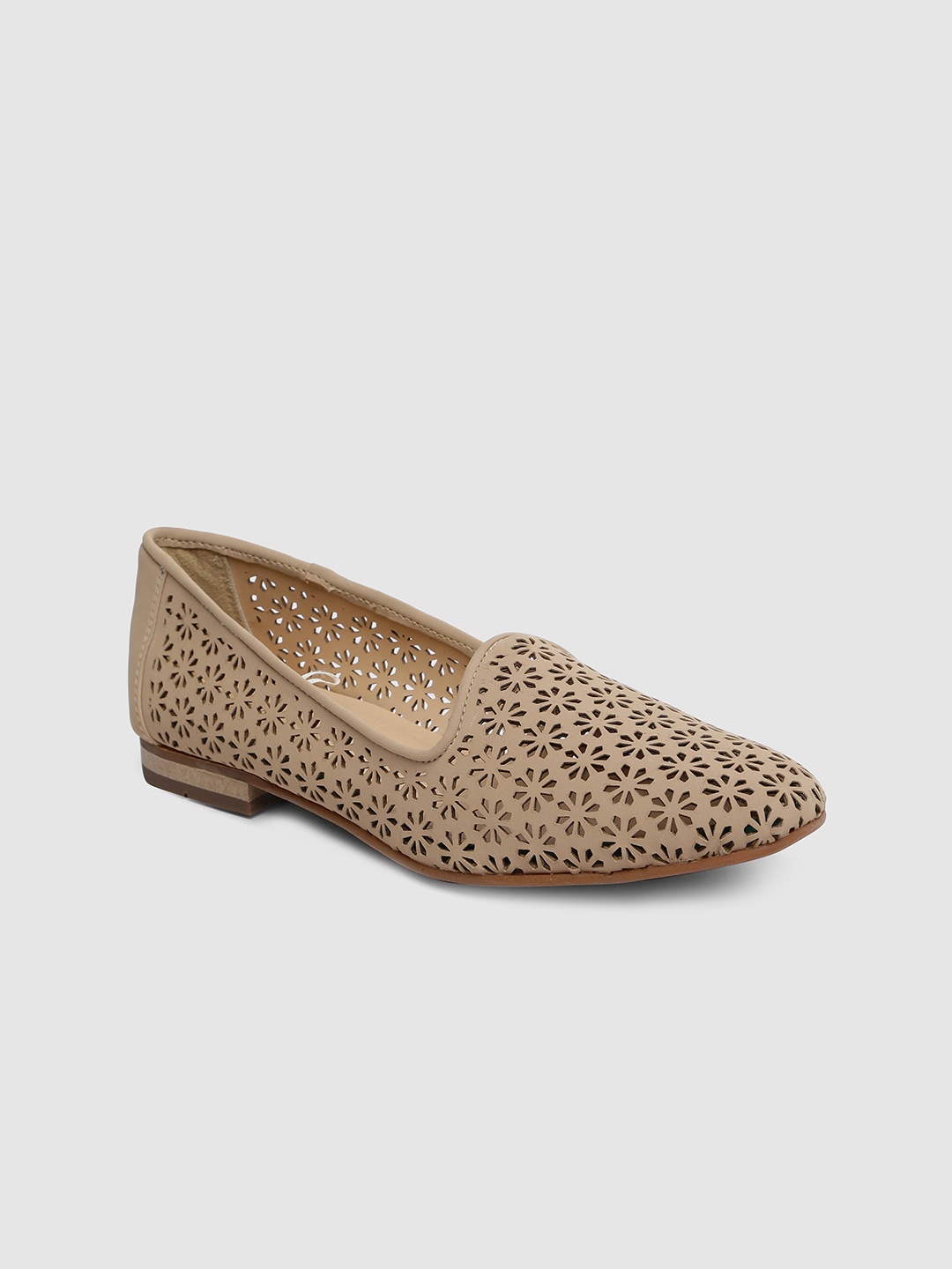 

Ruosh Women Brown Solid Leather Ballerinas