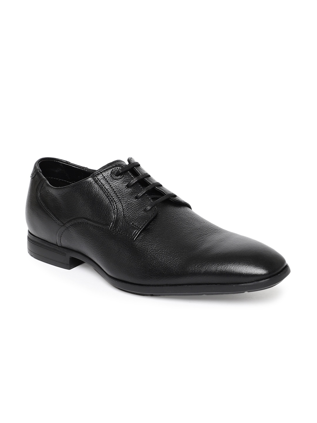 

Ruosh Men Black CAMEROON Solid Leather Formal Derbys