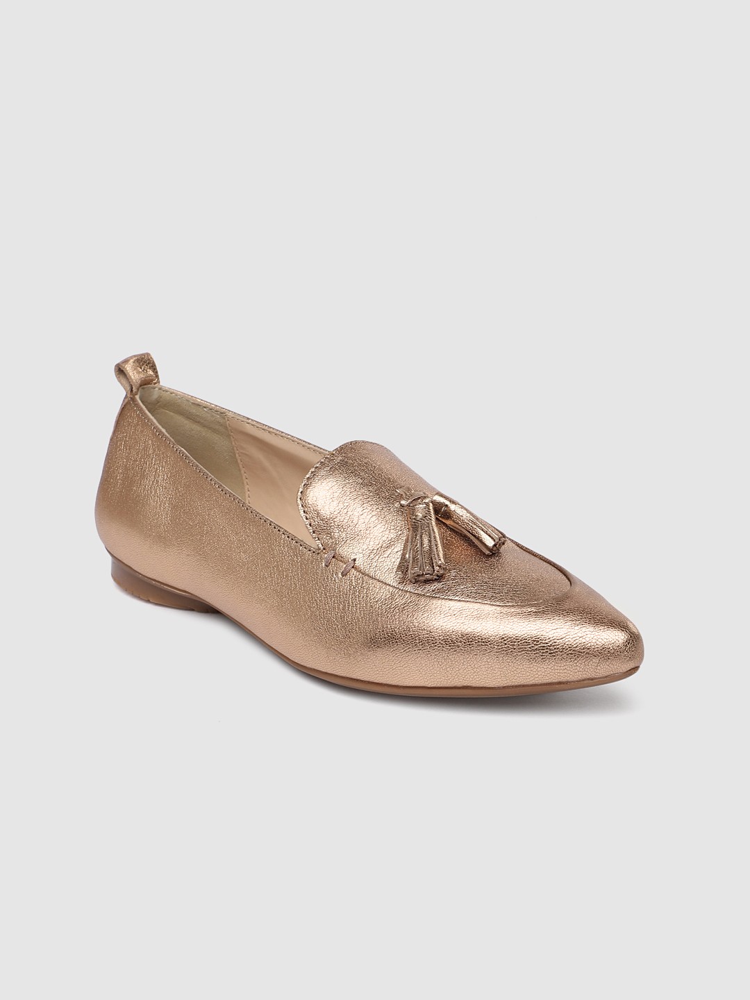 

Ruosh Women Rose Gold Solid Leather Ballerinas