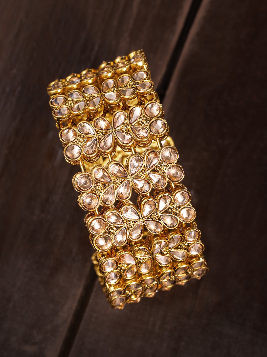 

Zaveri Pearls Gold-Toned Cuff Bracelet