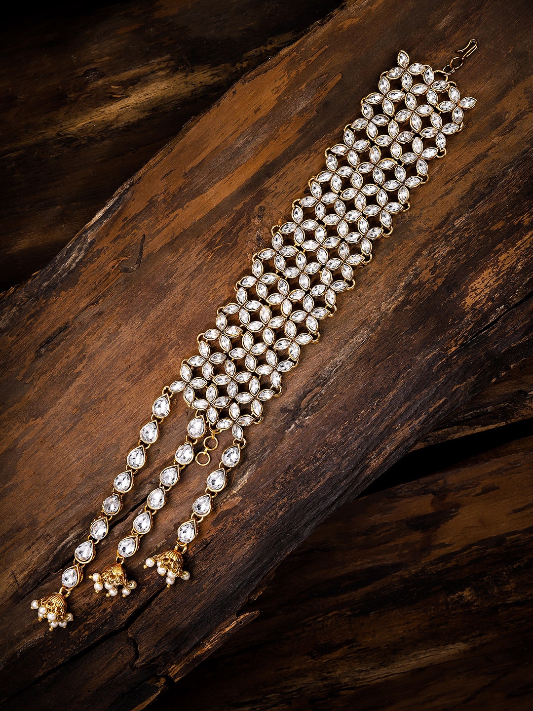 

Zaveri Pearls Gold-Toned Cuff Bracelet