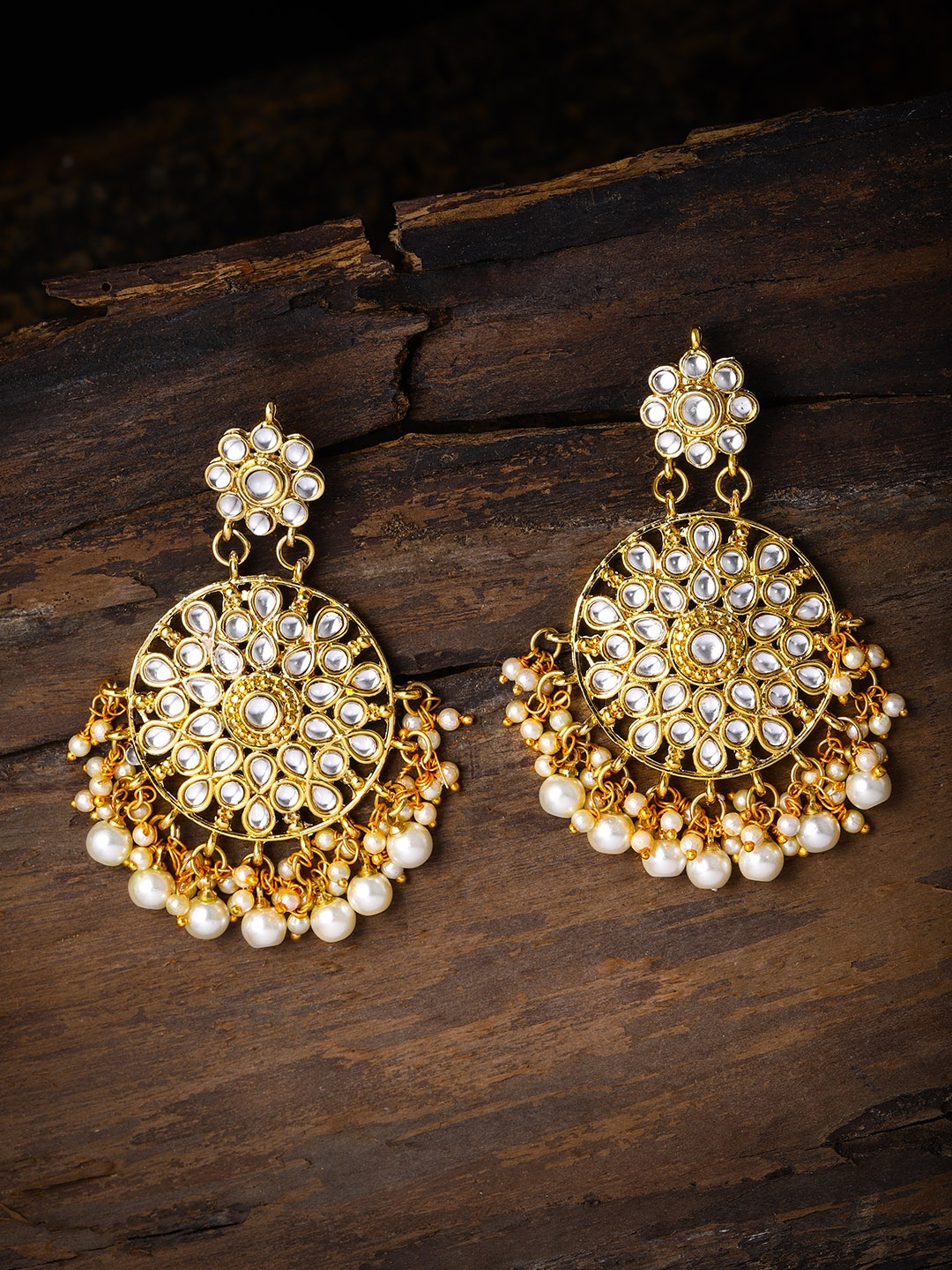 

Zaveri Pearls Gold-Toned Circular Chandbalis