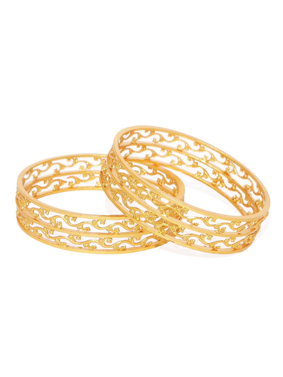 

Women Set of 2 Gold-Plated Bangles