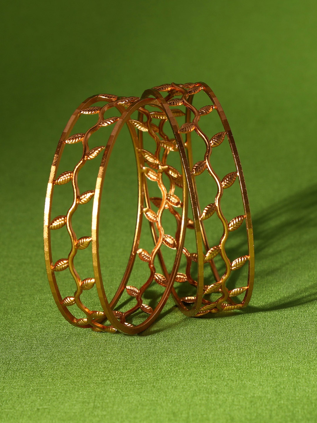 

Women Set of 2 Gold-Plated Bangles