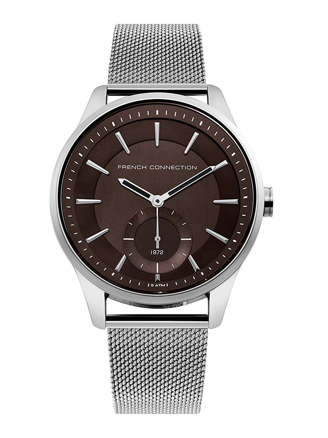 

French Connection Men Brown & Silver-Toned Analogue Watch