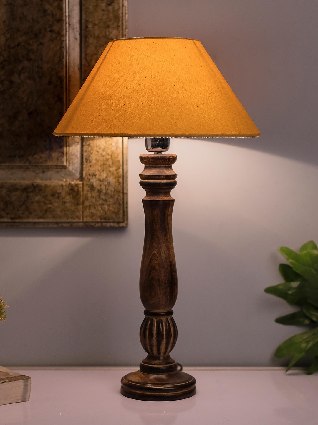 

Homesake Brown Solid Handcrafted Bedside Standard Lamp